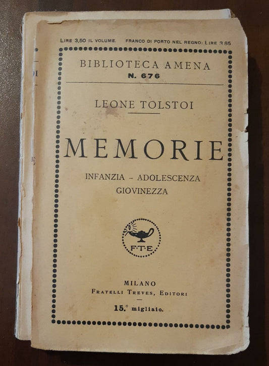 Memorie  (Biblioteca Amena N 676) - copertina