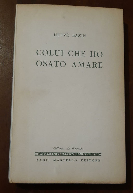 Colui che ho osato amare - copertina