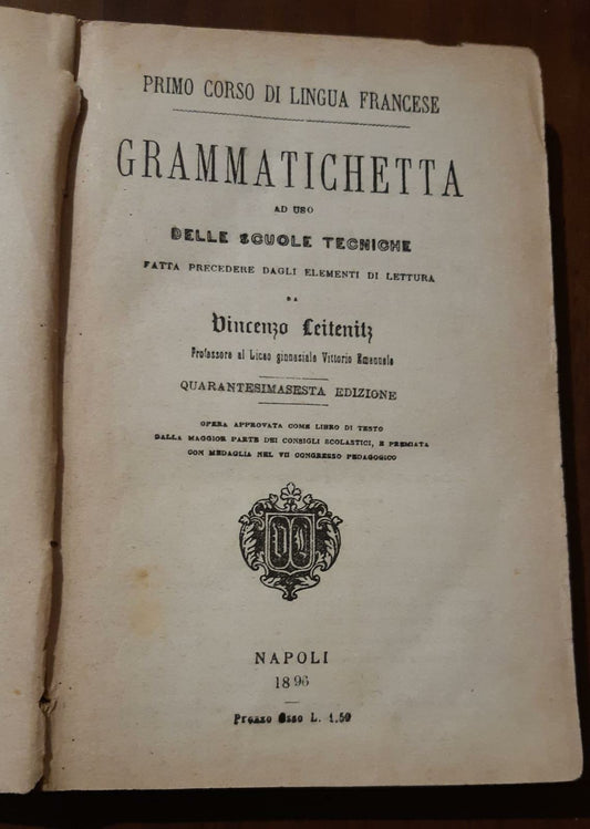 Grammatichetta ad uso delle scuole tecniche - copertina