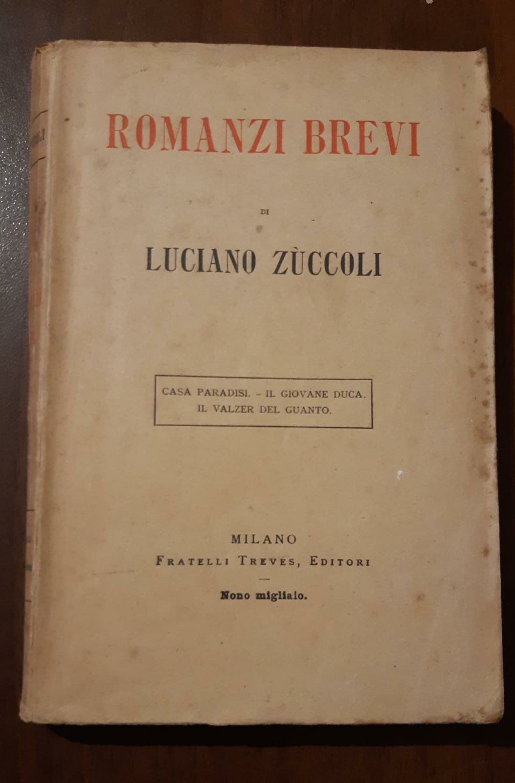 Romanzi Brevi - copertina