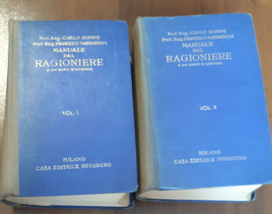 Manuale del Ragioniere e del capo d'azienda Volume I Volume II - copertina