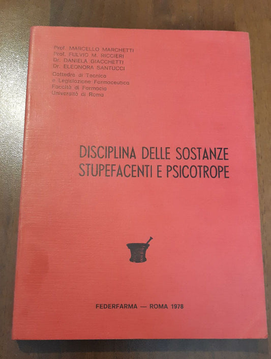 Disciplina delle sostanze stupefacenti e psicotrope - copertina
