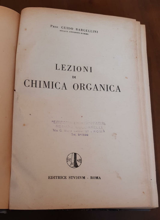 Lezioni di chimica organica - copertina