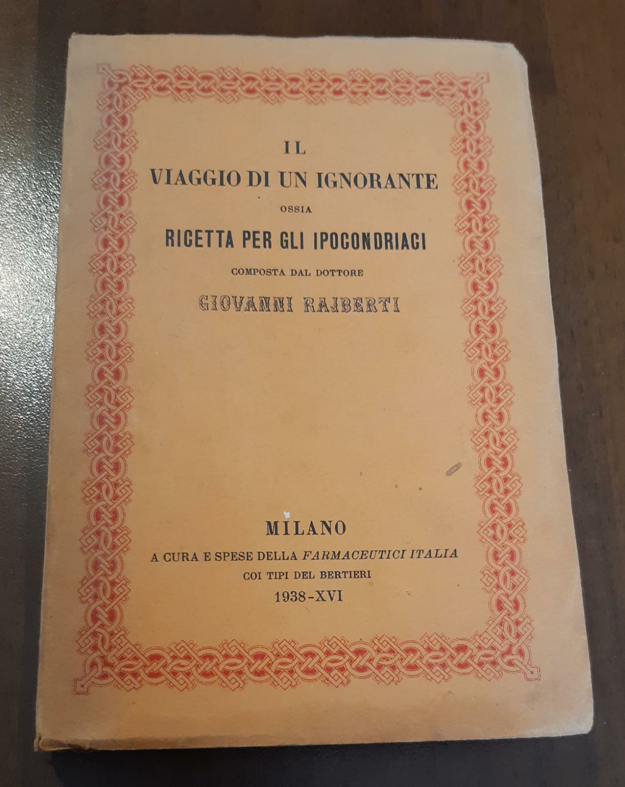 Il viaggio di un ignorante ossia ricetta per gli ipocondriaci - copertina