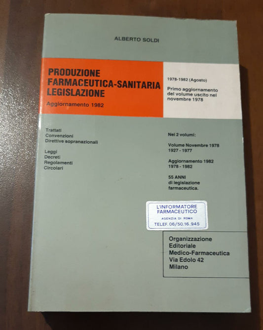 Produzione farmaceutica-sanitaria. Legislazione - copertina