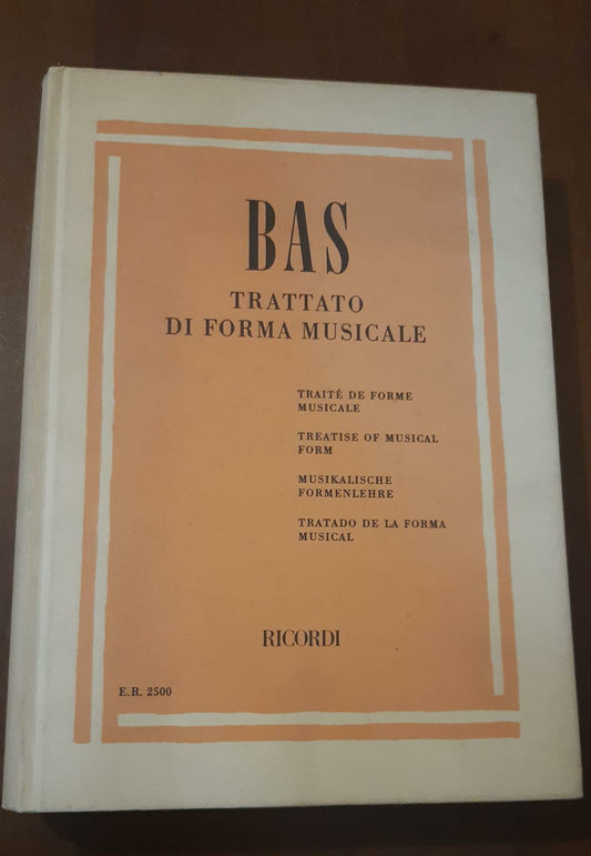 Bas trattato di forma musicale - copertina