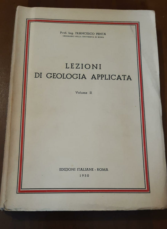 Lezioni di geologia applicata Volume II - copertina