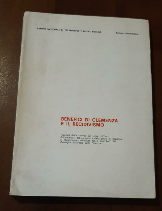 Benefici di clemenza e di recidivismo - copertina