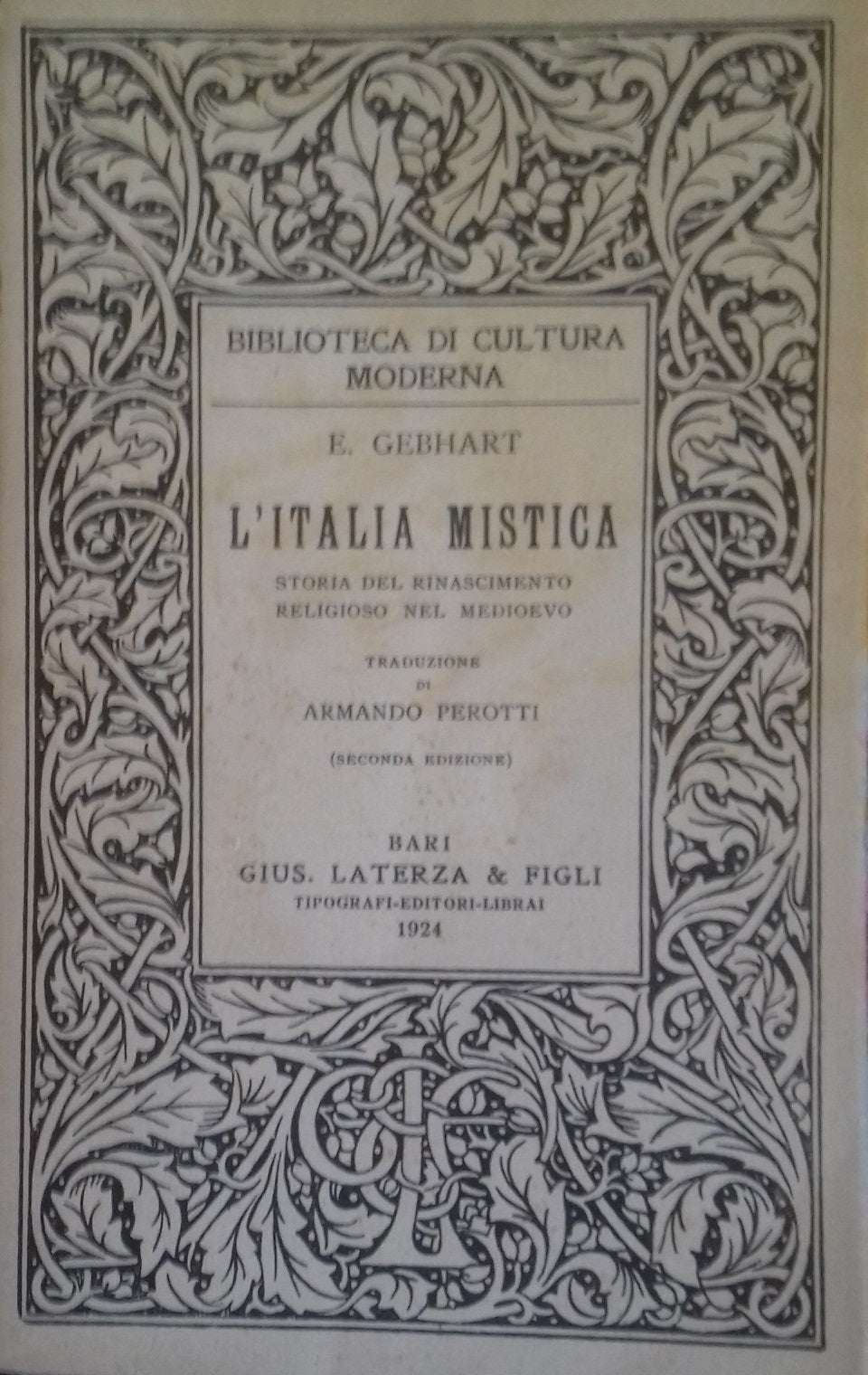 L'Italia mistica. Storia del Rinascimento religioso nel Medioevo - copertina