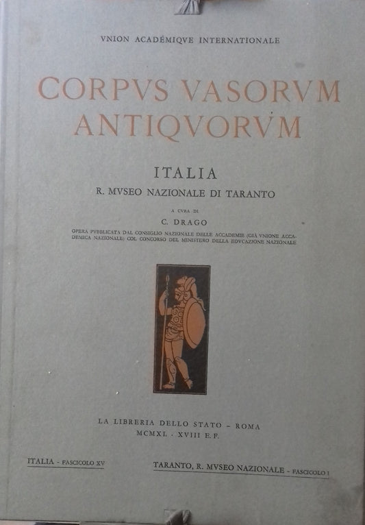 Corpus Vasorum Antiquorum. Italia, fasc. XV: R. Museo Nazionale di Taranto - copertina