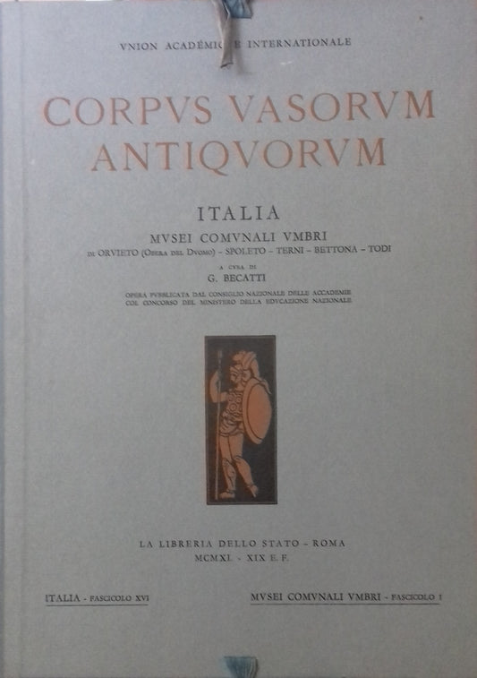 Corpus Vasorum Antiquorum. Italia, fasc. XVI: Musei Comunali Umbri - copertina