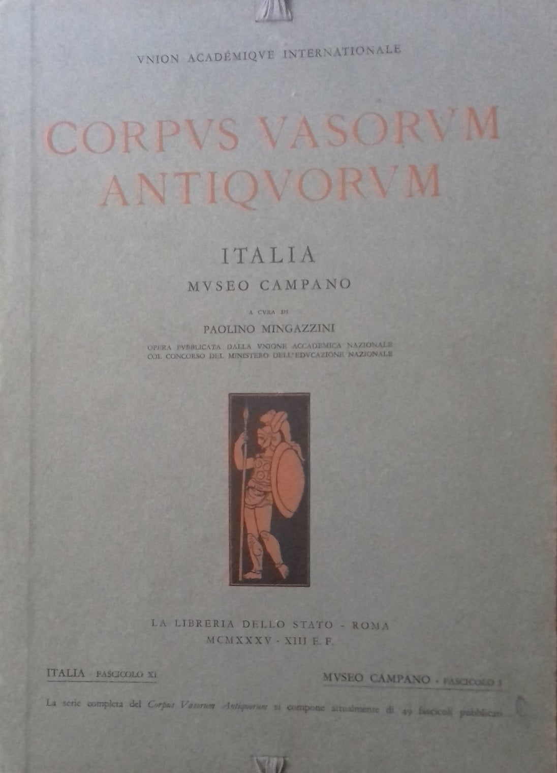 Corpus Antiquorum Vasorum. Italia, fasc. XI: Museo Campano - copertina