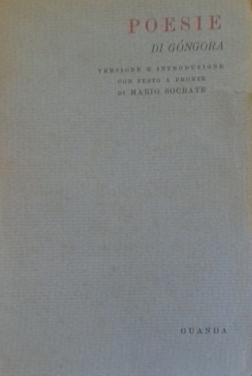 Poesie di Góngora. Con testo a fronte - copertina