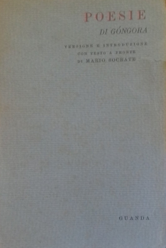 Poesie di Góngora. Con testo a fronte - copertina