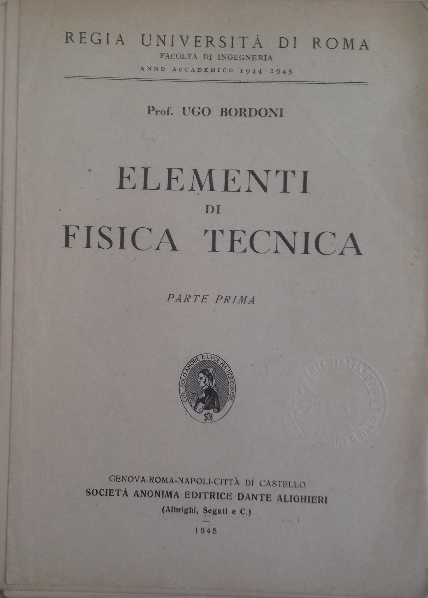 Elementi di Fisica Tecnica - copertina
