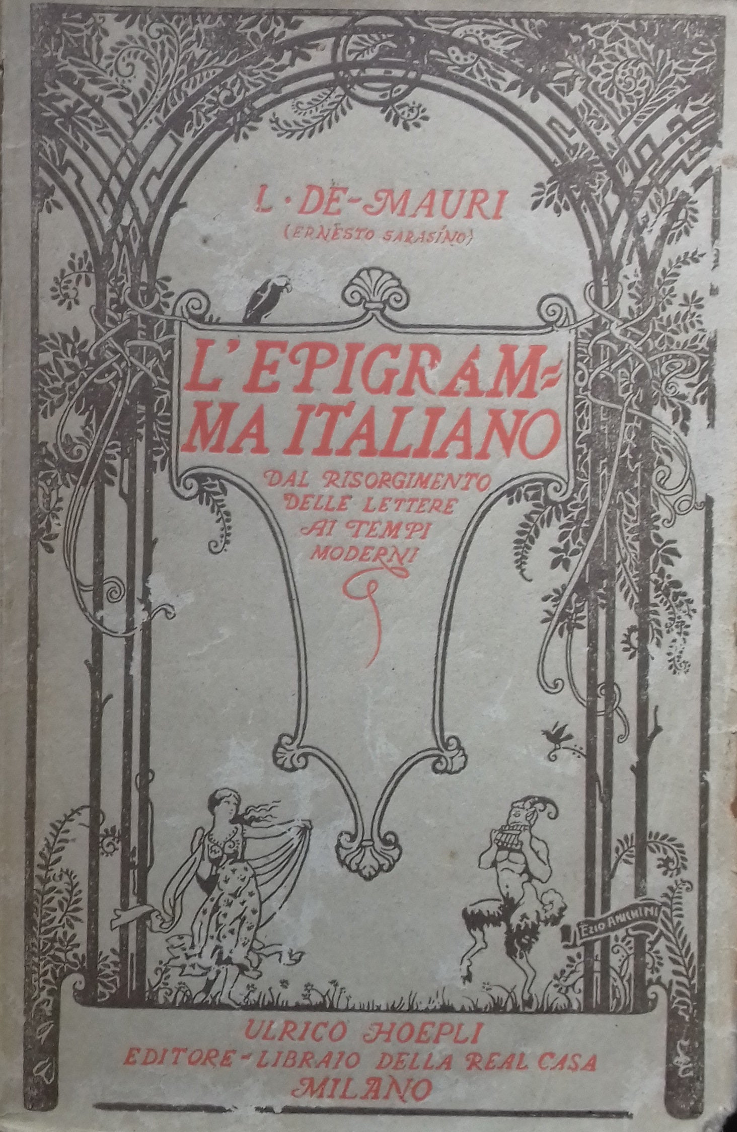L'epigramma italiano. Dal risorgimento delle lettere ai tempi moderni - copertina