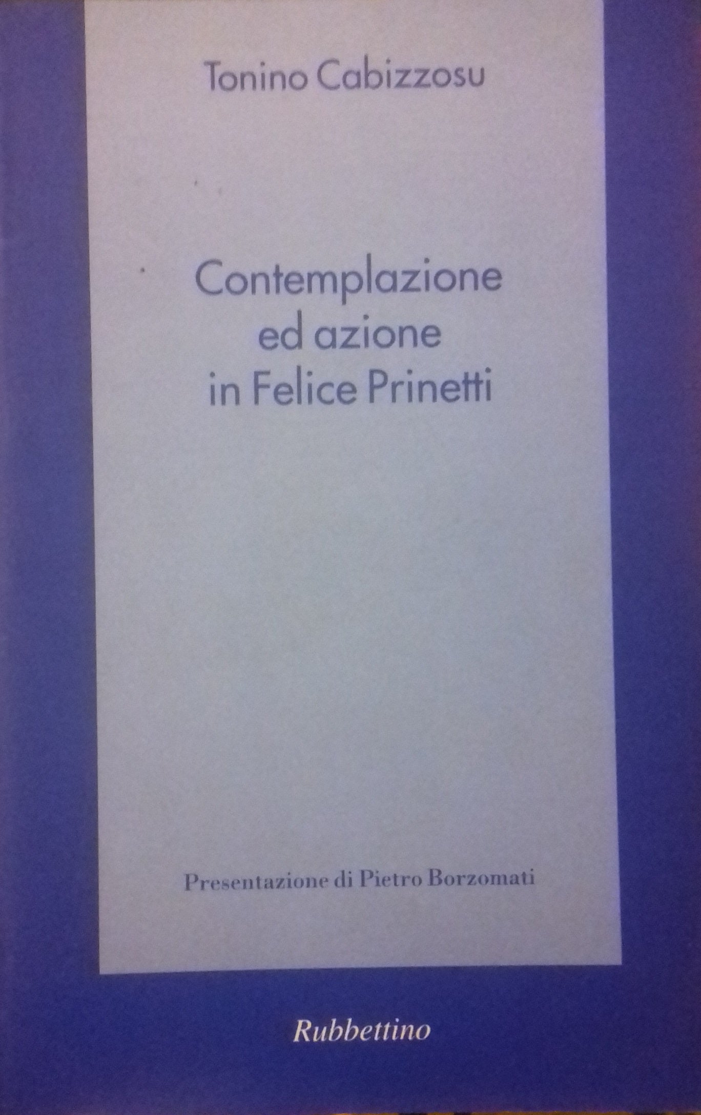 Contemplazione ed azione in Felice Prinetti - copertina