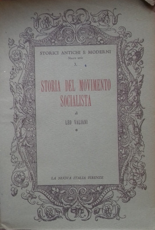 Storia del movimento socialista. Vol. 1: L'epoca della prima Internazionale - copertina