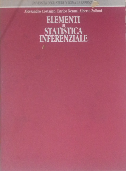 Elementi di statistica inferenziale - copertina