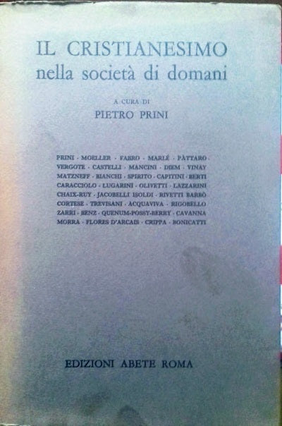 Il cristianesimo nella società di domani - copertina