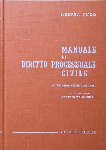 Manuale di diritto processuale civile - copertina