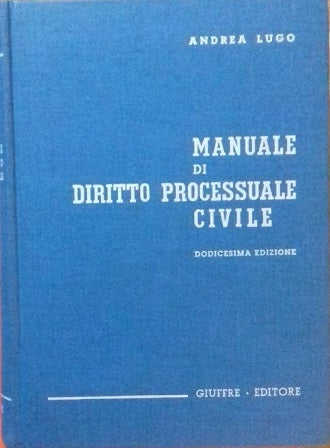 Manuale di diritto processuale civile - copertina