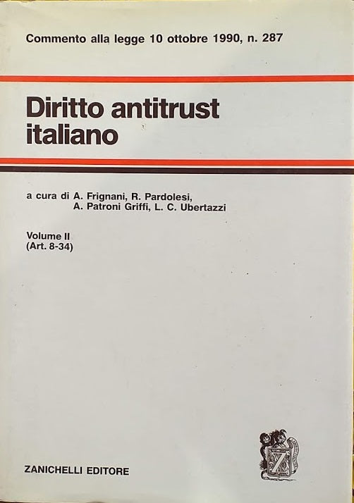 Diritto antitrust italiano, volume II (art. 8-34) - copertina