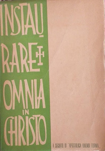Instaurare Omnia in Christo - copertina