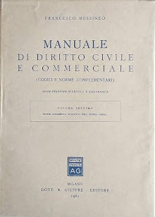 Manuale di diritto civile e commerciale (codici e norme complementari).Vol. VII: indice alfberico - analitico dell'intera opera - copertina