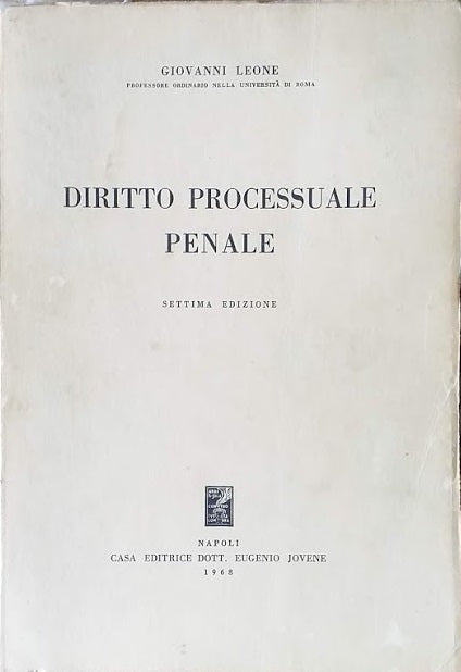 Diritto Processuale Penale - copertina