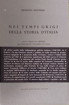 Nei tempi grigi della storia d'Italia. Saggi storici sul periodo del predominio straniero in Italia - copertina