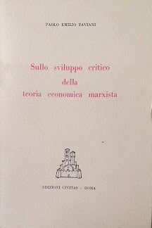 Sullo sviluppo critico della teoria economica marxista nell'Unione Sovietica - copertina