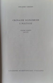 Cronache economiche e politiche, volume quarto 1965/1973 - copertina