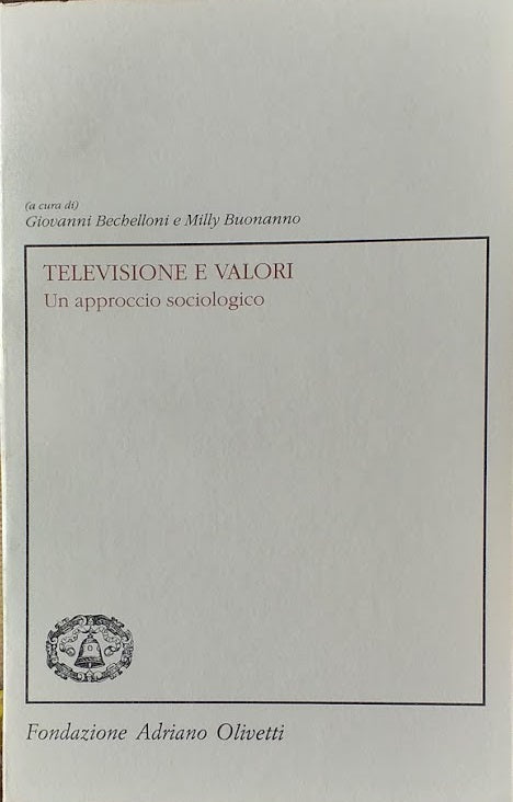 Televisione e valori. Un approccio sociologico - copertina