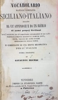 Vocabolario Manuale Completo Siciliano-Italiano - copertina