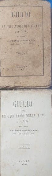 Giulio, ossia un cacciatore delle Alpi nel 1859 - copertina