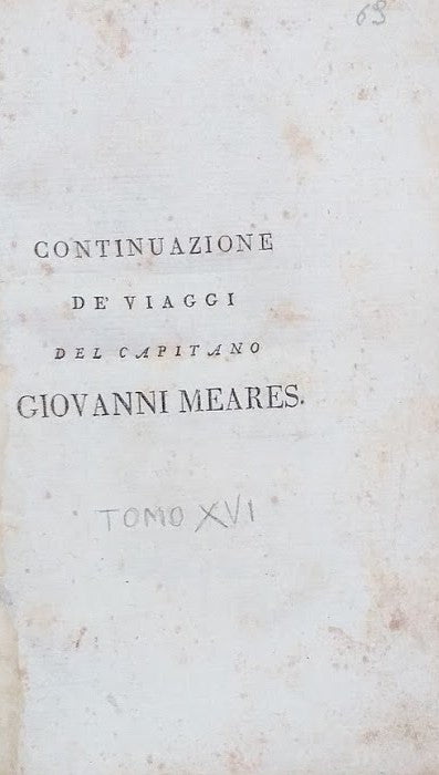 Raccolta di tutti i viaggi fatti intorno al mondo da diverse nazioni dell'Europa. Tomo XVI - copertina