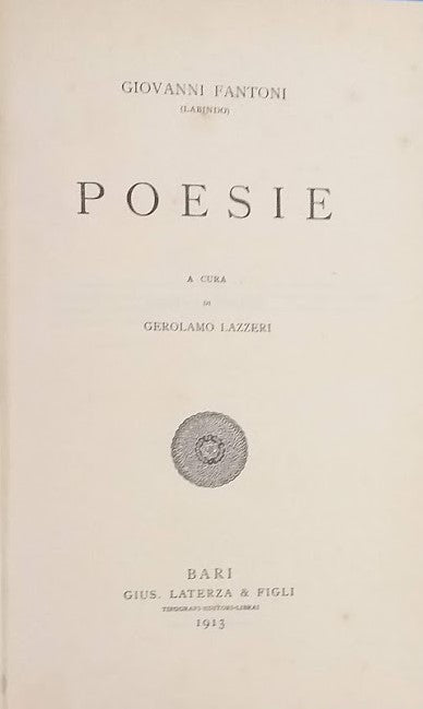 Poesie - copertina