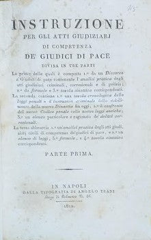 Instruzione per gli atti giudiziari di competenza de' Giudici Di Pace - copertina