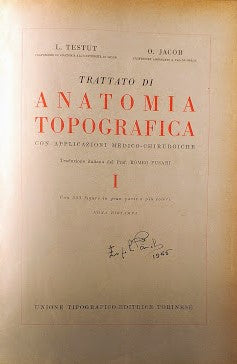 Trattato di Anatomia Topografica con applicazioni Medico-Chirurgiche. Tomo I - copertina