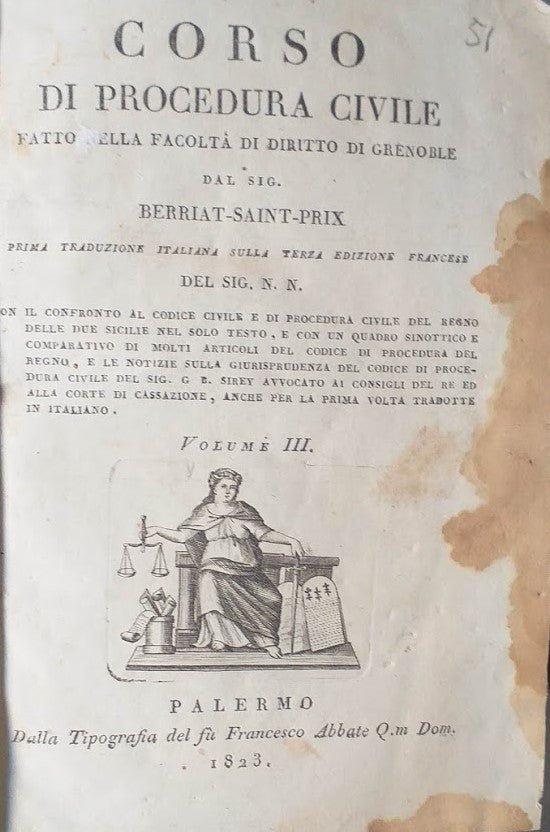 Corso di Procedura Civile fatto nella facoltÃ  di Diritto di Grenoble, Con "Il confronto al Codice Civile e di Procedura Civile - copertina