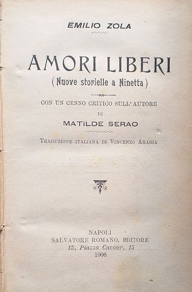 Amori Liberi (Nuove storielle a Ninetta) - copertina