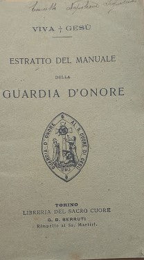 Estratto del manuale della Guardia d'Onore - copertina
