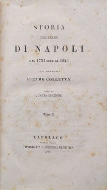 Storia del reame di Napoli dal 1754 al 1823 - copertina