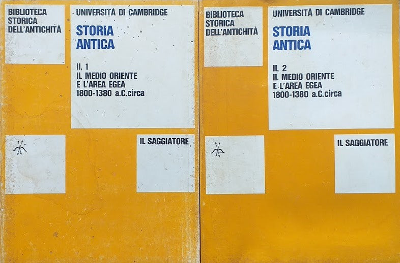 Storia Antica, volume II, 1 e 2. Il Medio Oriente e l'area Egea. 1800-1380 a.C. circa - copertina