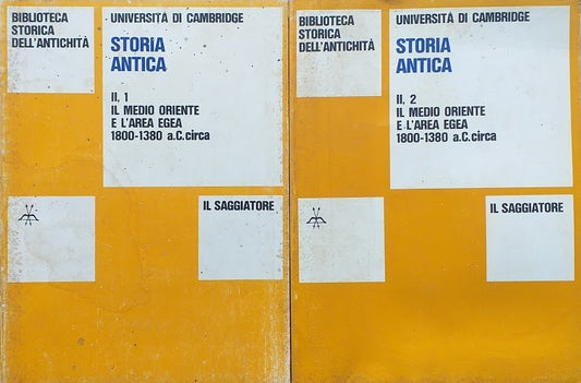 Storia Antica, volume II, 1 e 2. Il Medio Oriente e l'area Egea. 1800-1380 a.C. circa - copertina