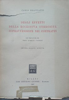 Degli effetti della eccessiva onerosità sopravveniente nei contratti - copertina