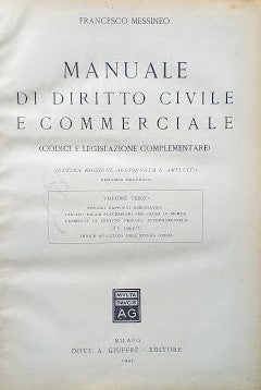 Manuale di diritto civile e commerciale (Codici di legislazione complementare). Volume III - copertina