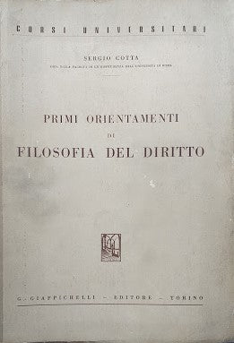 Corsi Universitari. Primi orientamenti di Filosofia del Diritto - copertina