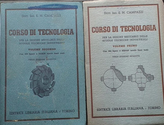 Corso di tecnologia per la sezione meccanici delle scuole tecnici industriali - copertina